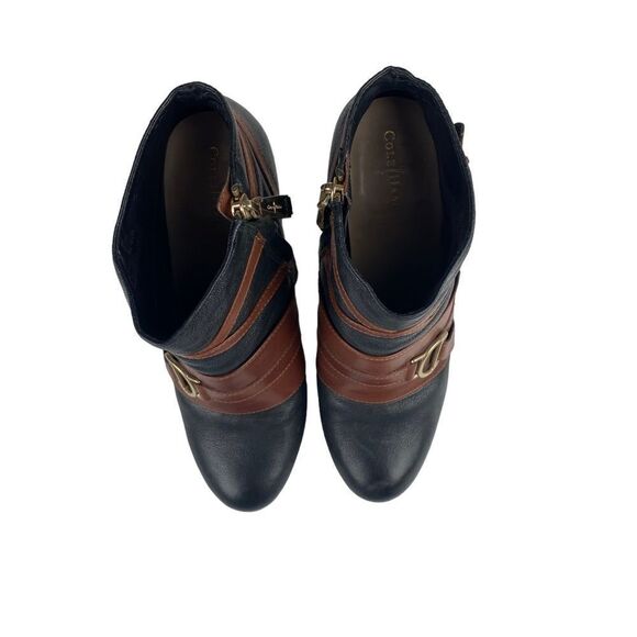 Cole Haan Nike Air Carolyn Black Brown Platform Stiletto Ankle Boots - Picture 3 of 7